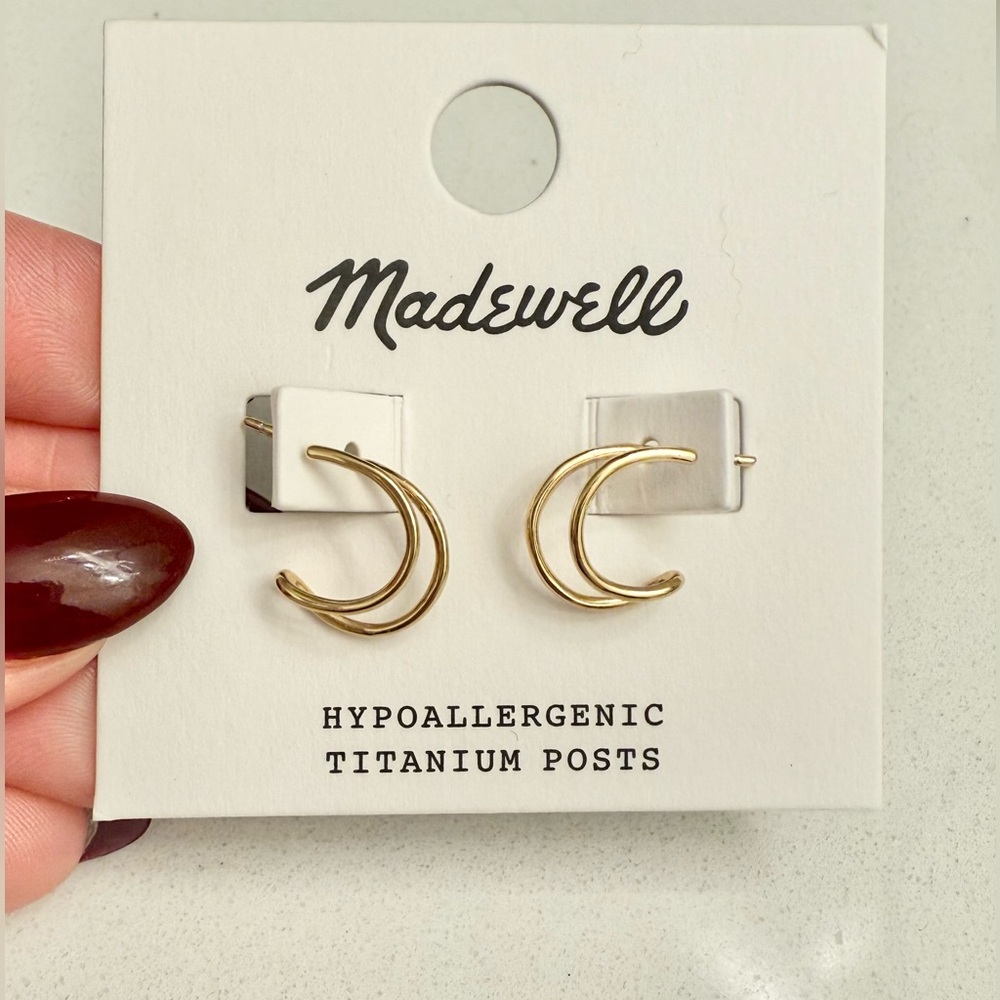 Madewell Demi-Fine Double Hoop Earrings